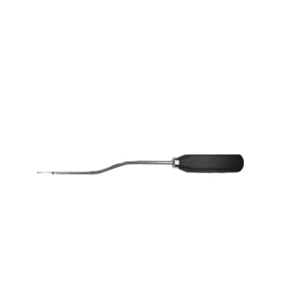 Elevador periodontal largo curvo longitud
de 13" punta activa 4.5mm